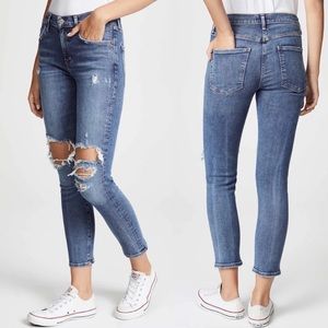 Agolde Sophie hi rise crop skinny jeans in spite